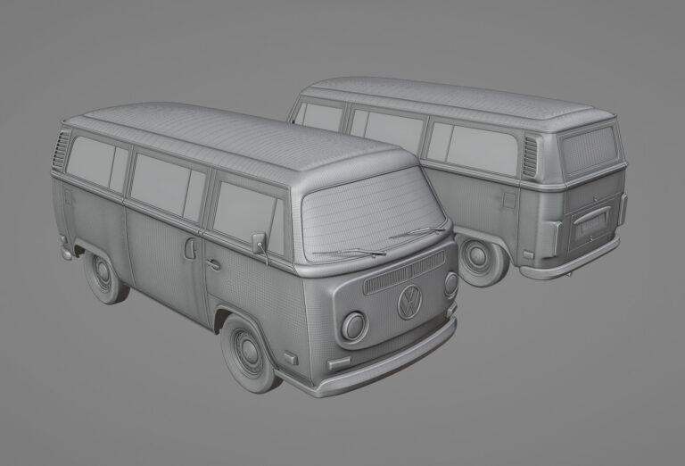 VW T2 (Kombi) - High poly