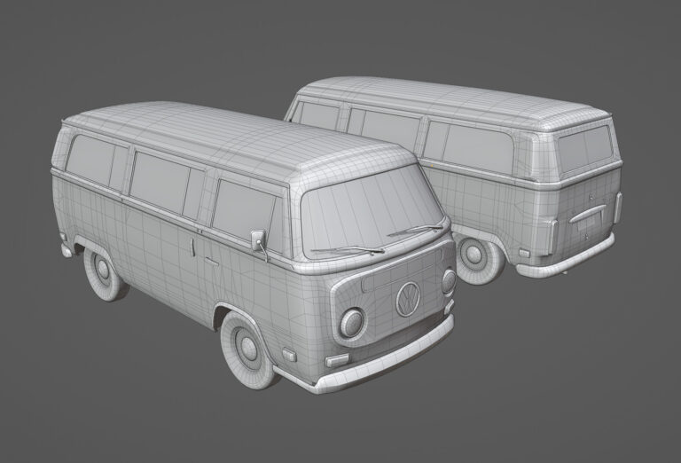 VW T2 (Kombi) - Low poly